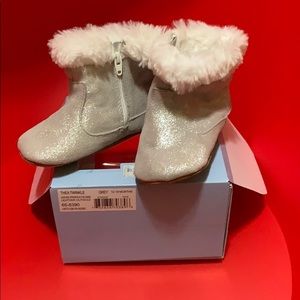 *sold* Robeez 12-18M silver glitter boot